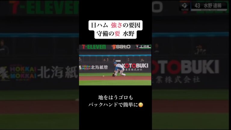 日ハム 強さの要因 守備の要 水野 #mlb #baseball #mlbbshorts