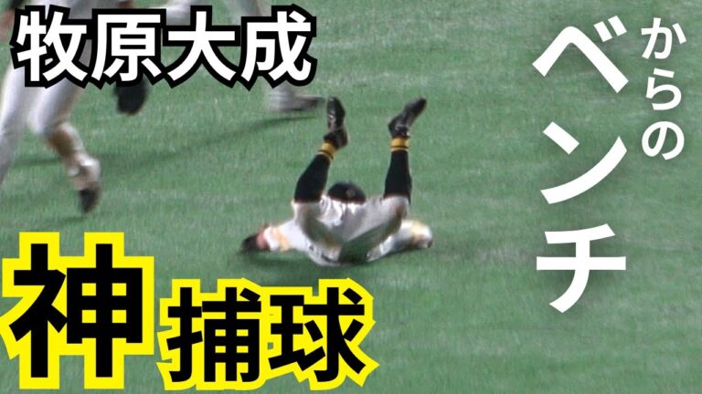 牧原大成の超ファインプレー！川村友斗も源田壮亮も唖然のダイビングキャッチ！後ろ向きの打球を全力で追い好守備！ホークス忍者セカンド！侍JAPANの守備力に西武チャンテも本多コーチがベンチでミーティング