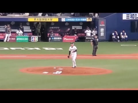 20240303　佐藤一磨 登板時の登場曲【｢HIGH FIVE｣／高橋優】　4回表　ｵﾘｯｸｽ･ﾊﾞﾌｧﾛｰｽﾞ@京ｾﾗﾄﾞｰﾑ大阪･ﾚﾌﾄ外野下段 ｵｰﾌﾟﾝ戦