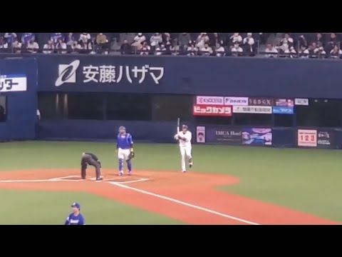 20240306　廣岡大志 奇数打席の登場曲【｢ヒノマルパワー 〜君の力〜｣／MUNEHIRO】　6回ｳﾗ第1打席　ｵﾘｯｸｽ･ﾊﾞﾌｧﾛｰｽﾞ@京ｾﾗﾄﾞｰﾑ大阪･ﾚﾌﾄ外野下段 ｵｰﾌﾟﾝ戦