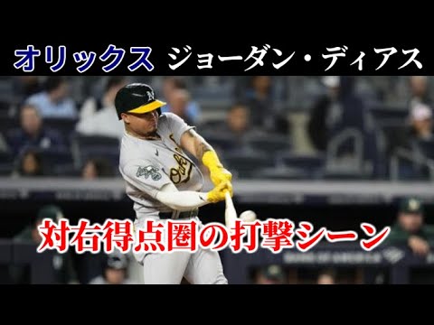 オリックス ジョーダン・ディアス 対右得点圏の打撃シーン