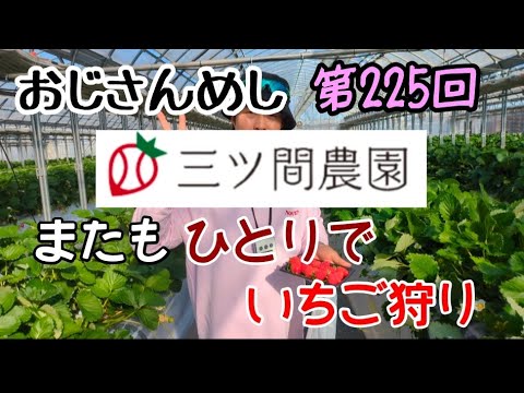【元・プロ野球選手】おじさんめし第225回『三ツ間農園でまたもひとりでいちご狩り』【横浜】