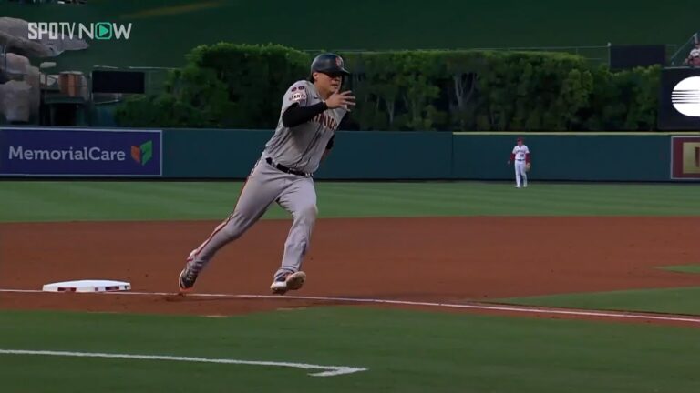 【MLB 速報】4回表 ジャイアンツ・ベイリーがレフトへの先制タイムリー安打を放つ vs エンゼルス 8.8