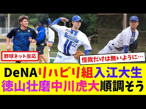 DeNAリハビリ組の入江大生、徳山壮磨、中川虎大順調そう【ネット反応集】