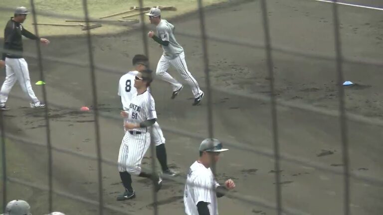 くふうハヤテベンチャーズ キャンプ 鈴木将平選手(元埼玉西武ライオンズ 静岡高校出身)ら野手陣の短距離切り返しダッシュ ? 2025/2/3