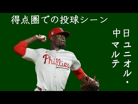 中日 ユニオル・マルテ 得点圏での投球シーン（2024年）
