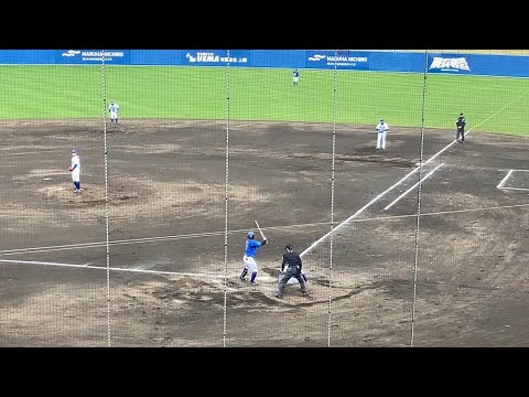 横浜DeNA紅白戦「東妻 純平」のタイムリーヒット (2025沖縄キャンプ)