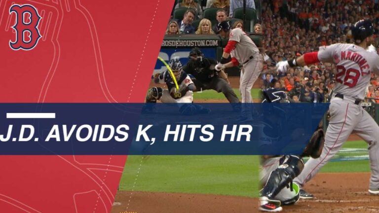 Martinez avoids strike-three call, crushes homer