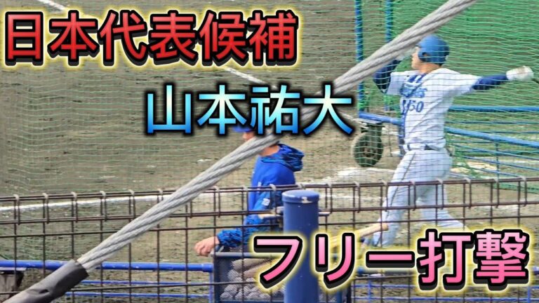 山本祐大　フリー打撃