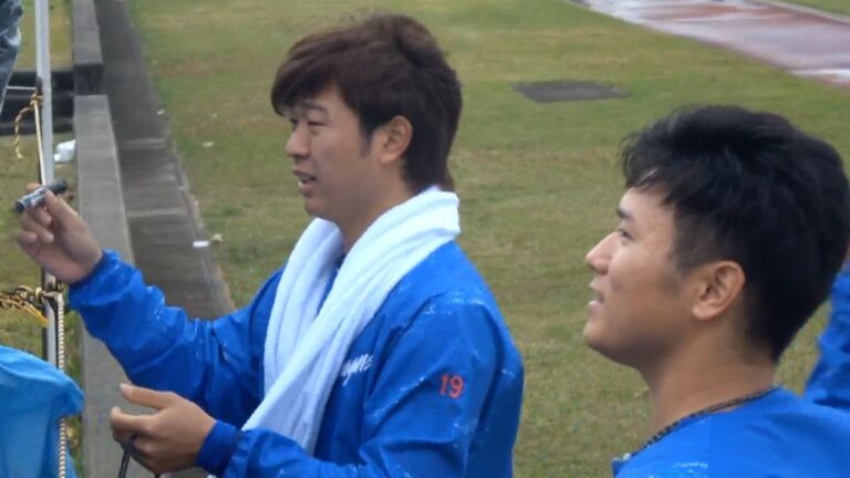 髙橋宏斗と清水達也　小雨の中で神対応　ファンサービスありがとうございます　Agreスタジアム北谷　2025/02/02