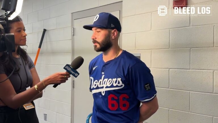 Dodgers Tanner Scott discusses his first Spring Training appearance against the Cincinnati Reds