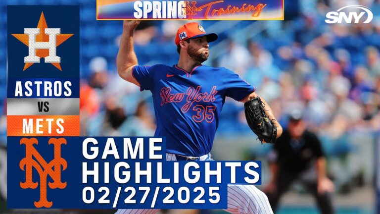 Mets vs Astros（2/27/25）|クレイ・ホームズ、ブレット・バティ|メッツのハイライト|スナイ