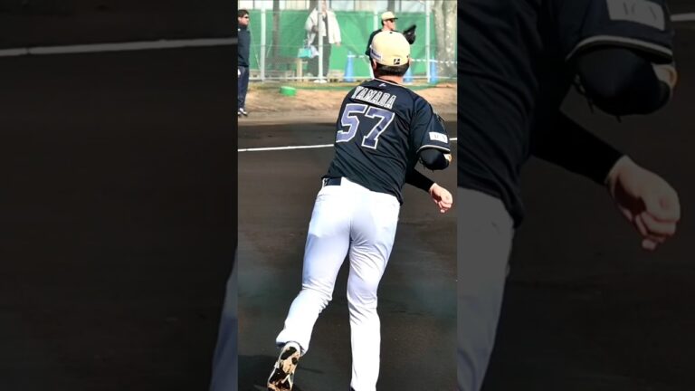 【山田修義】2025.2.20 宮崎キャンプ 平野投手とのキャッチボール。 #オリックスバファローズ #山田修義