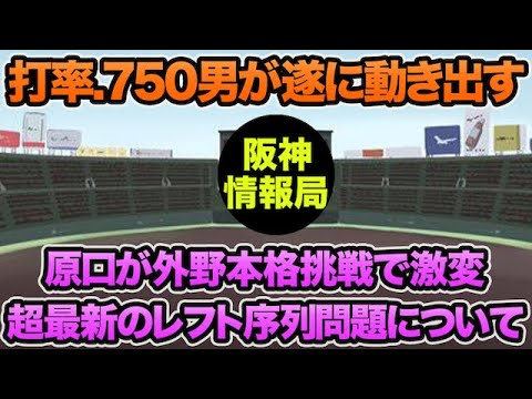 【打率.750男が遂に動き出す】原口が外野本格解禁で激変する超最新レフト序列問題について!! 中堅選手のアピールが凄過ぎる【阪神タイガース】