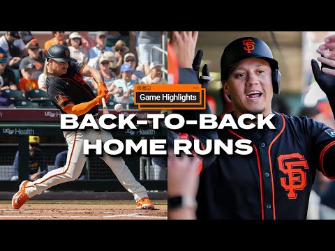 マット・チャップマンとウィルマー・フローレスは春のトレーニングで連続して行く| SFジャイアンツのハイライト