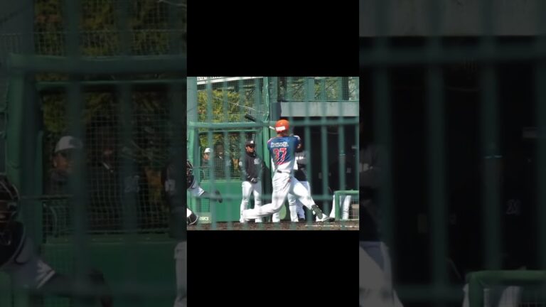 【オイシックス】中山翔太の打撃フォーム2024年3月7日 春季教育リーグロッテ浦和球場 千葉ロッテ対 オイシックス新潟アルビレックスBC 2
