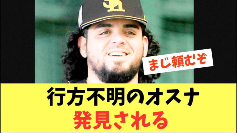 【朗報】行け不明のオスナが発見される！ようやく初登板予定