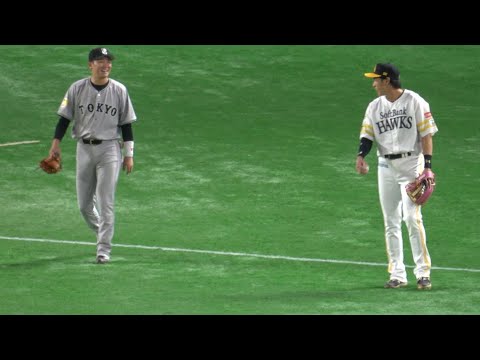 やっぱりホークス柳田悠岐が巨人ナインから1番人気の巻🥰坂本勇人・甲斐拓也・小林誠司との和やかなタイム⚾️2025.3.13