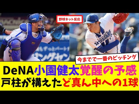 DeNA小園健太"覚醒の予感"戸柱が構えたど真ん中への1球【ネット反応集】