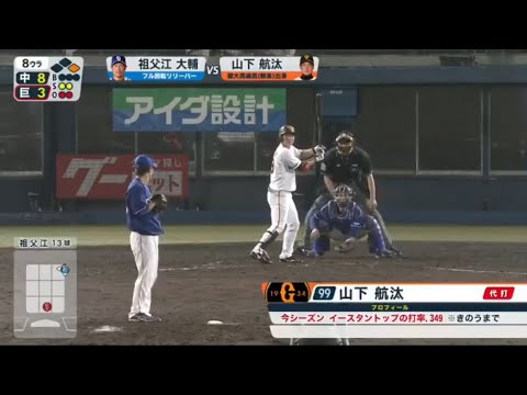 【巨人】山下航汰 プロ初ヒット