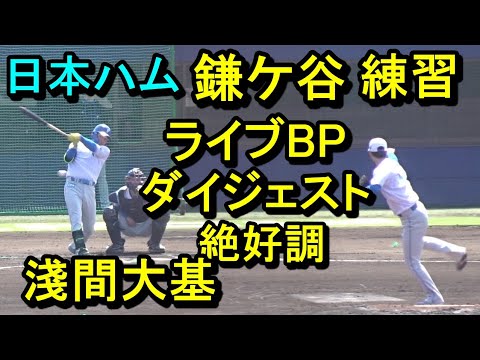 日本ハム鎌ケ谷 残留組練習、ライブBPダイジェスト絶好調！淺間大基2025.3.22