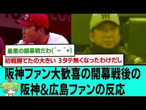 阪神ファン大歓喜の開幕戦🐯後の阪神&広島ファンの反応【阪神タイガース/プロ野球なんJ2ch5chスレまとめ/セリーグ/佐藤輝明2025年第1号ホームラン/村上頌樹/岩崎優/2025年3月28日】