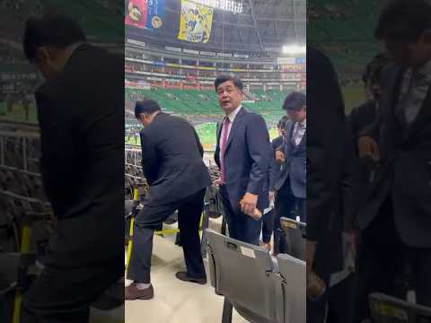 工藤公康さんに声をかけたら、気さくに答えてくれた❗️ 福田秀平さんもいた！ 2025/03/29 ソフトバンク対ロッテ 試合前 みずほPayPayドーム福岡 11:40 撮影