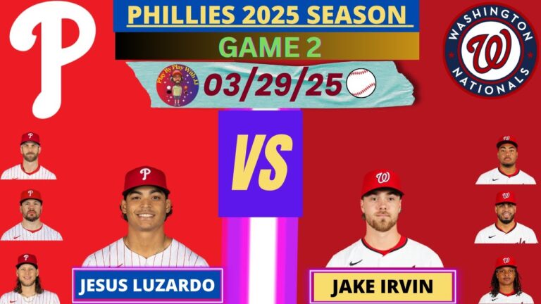 フィラデルフィアフィリーズ @ワシントンナショナルズライブプレイバイプレイ（03-29-25）#phillies #nats
