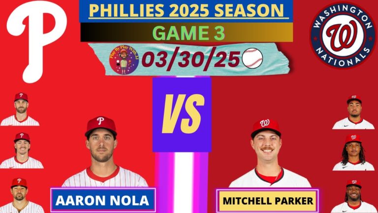 フィラデルフィアフィリーズ @ワシントンナショナルズライブプレイバイプレイ（03-30-25）#phillies #nats