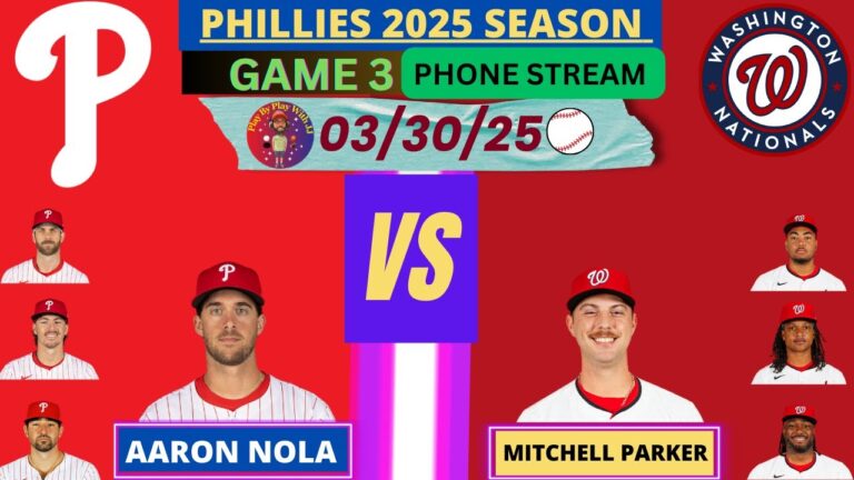 垂直ストリーム：フィラデルフィアフィリーズ @ワシントンナショナルズライブプレイバイプレイ（03-30-25）#Phillies