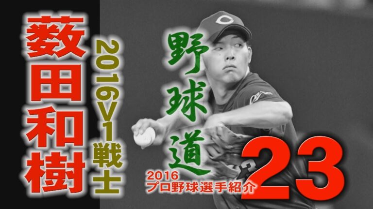 プロ野球　野球道　広島東洋カープ　薮田和樹　23　2016V1戦士