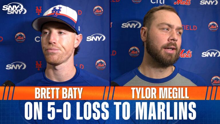 メッツのマイアミ・マーリンズへの5-0の敗北でブレット・バティとタイラー・メギル