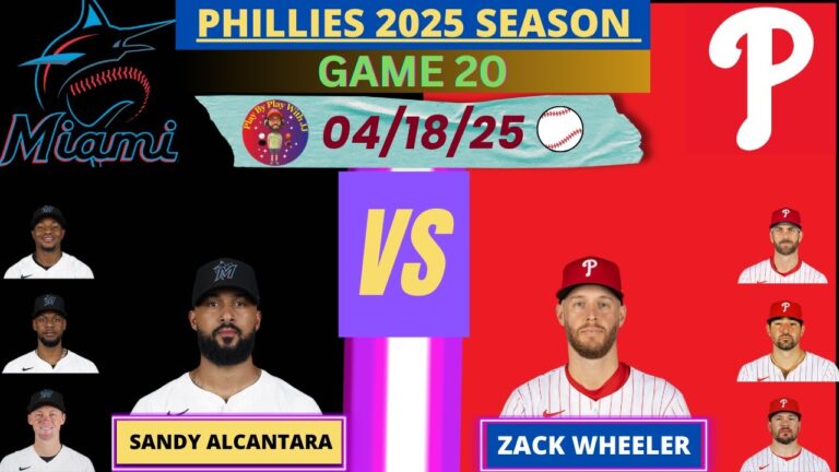 フィラデルフィアフィリーズvs.マイアミマーリンズライブプレイバイプレイ（04-18-25）#Phillies #Marlins
