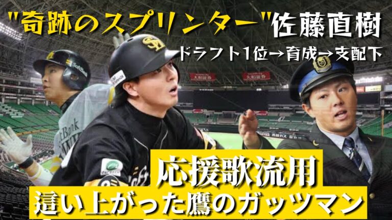 【自作応援歌】"奇跡のスプリンター"佐藤直樹 福岡ソフトバンクホークス 応援歌 (辻武史流用)