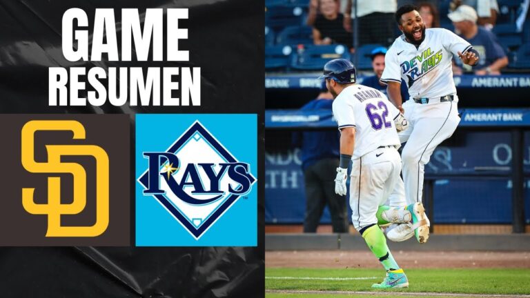 vs rays vs padres |タンパ・ログラ・ラ・バリダ・エン・サンディエゴ・コン・ビクトリア4-2