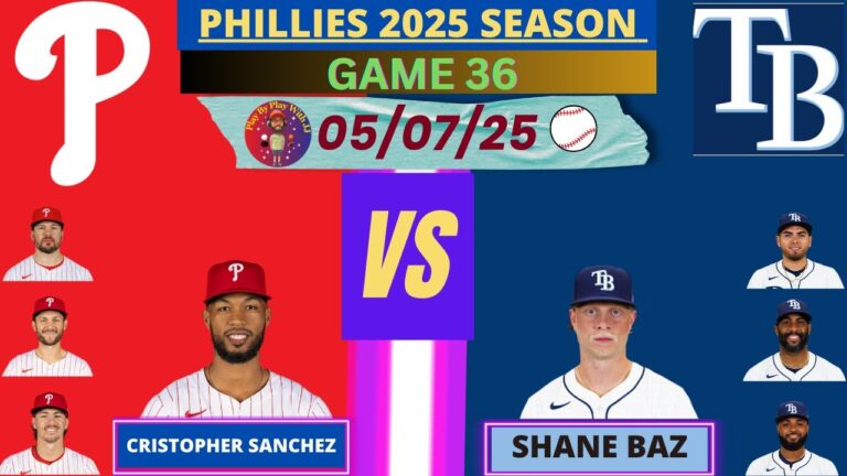フィラデルフィアフィリーズ @タンパベイレイズライブプレイバイプレイ（05-07-25）#Phillies #Rays