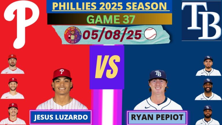 フィラデルフィアフィリーズ @タンパベイレイズライブプレイバイプレイ（05-08-25）#Phillies #Rays