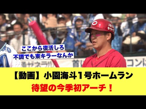 【動画】小園海斗1号ホームラン待望の今季初アーチ！【広島カープスレ】