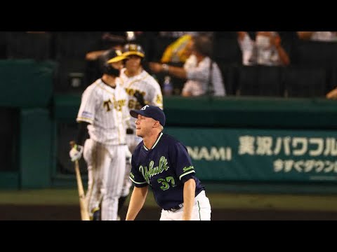 【2020年9月3日@甲子園】ヤクルト・マクガフ、無人の一塁に牽制