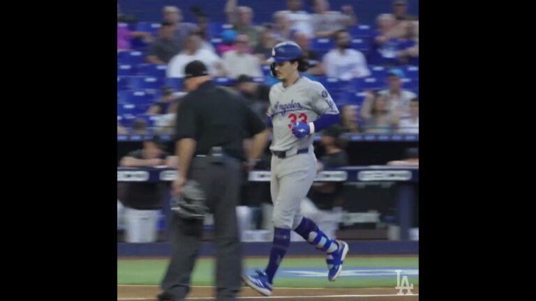 アウトマン、第1号３ランホームラン！今シーズン初本塁打👍　マーリンズ戦5月8日