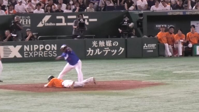 -2023.07.30-【NPB】７回裏 溝脇隼人 微妙なタイミングも併殺完成！ リクエストも覆らずG党からえ〜の声… 中日ドラゴンズ（vs読売）