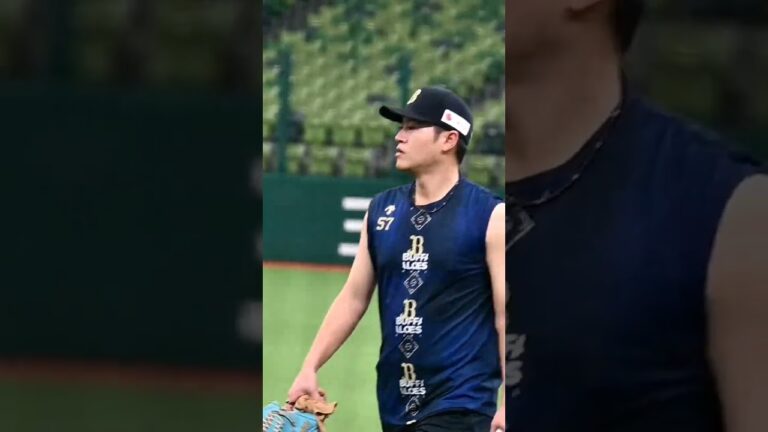 【山田修義】2024.7.17 タンクトップ姿のノブさん 前日はナイスピッチングでした！ #オリックスバファローズ #山田修義