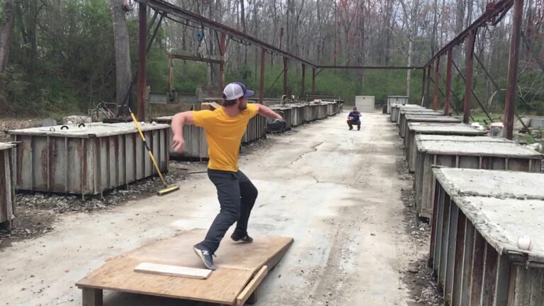 Alan Busenitz throws to his father