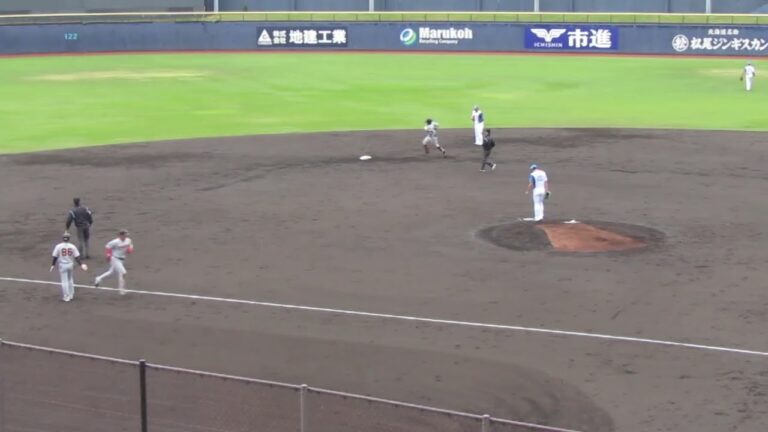 確信歩き 菊田拡和4号ホームランを放つ　2023年4月30日  日本ハムファイターズ対 読売ジャイアンツ（二軍）