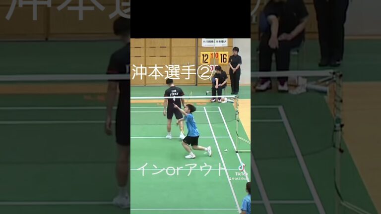 1つ前の動画は微妙な判断だけど、これは流石に、、と思いました #badminton #badmintonlovers #バドミントンラケット