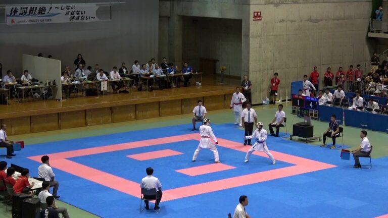 2019年IH 空手道 男子 個人組手 2回戦 平野幹人 （高崎商業 群馬） × 太田龍士郎 （小松大谷 石川）