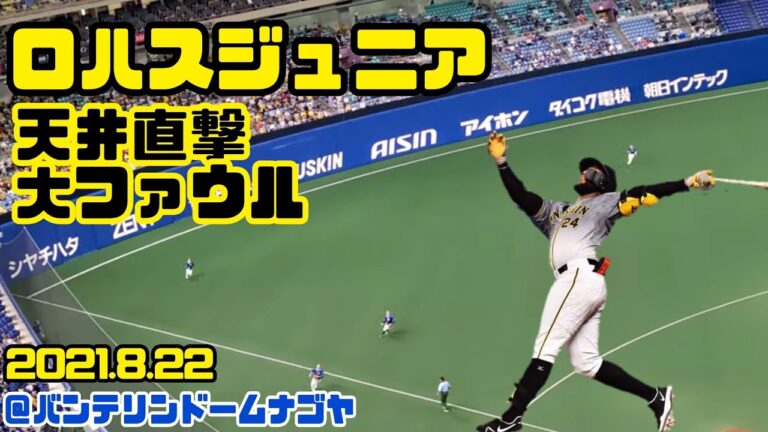 ロハス ジュニア 天井直撃ファールボール 2021.8.22 中日ドラゴンズ 対 阪神タイガース