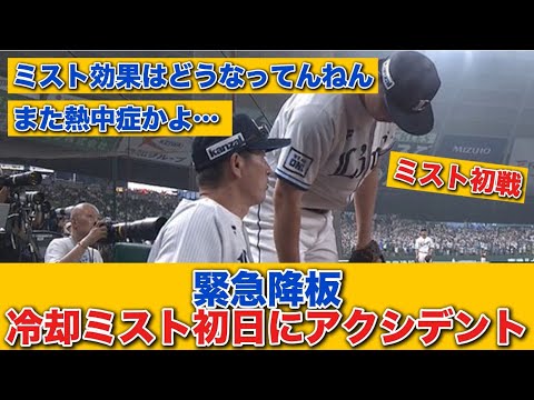 【緊急降板】西武・渡邉勇太朗、緊急降板　冷却ミスト稼働初日にアクシデント