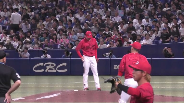 中日ドラゴンズ ラッキーセブン 燃えよドラゴンズの後に広島東洋カープ 島内颯太郎投手 投球練習 2025/6/27