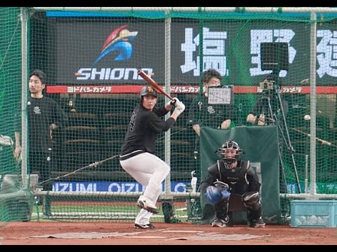 栗原陵矢選手 打撃練習 福岡ソフトバンクホークス【4K】